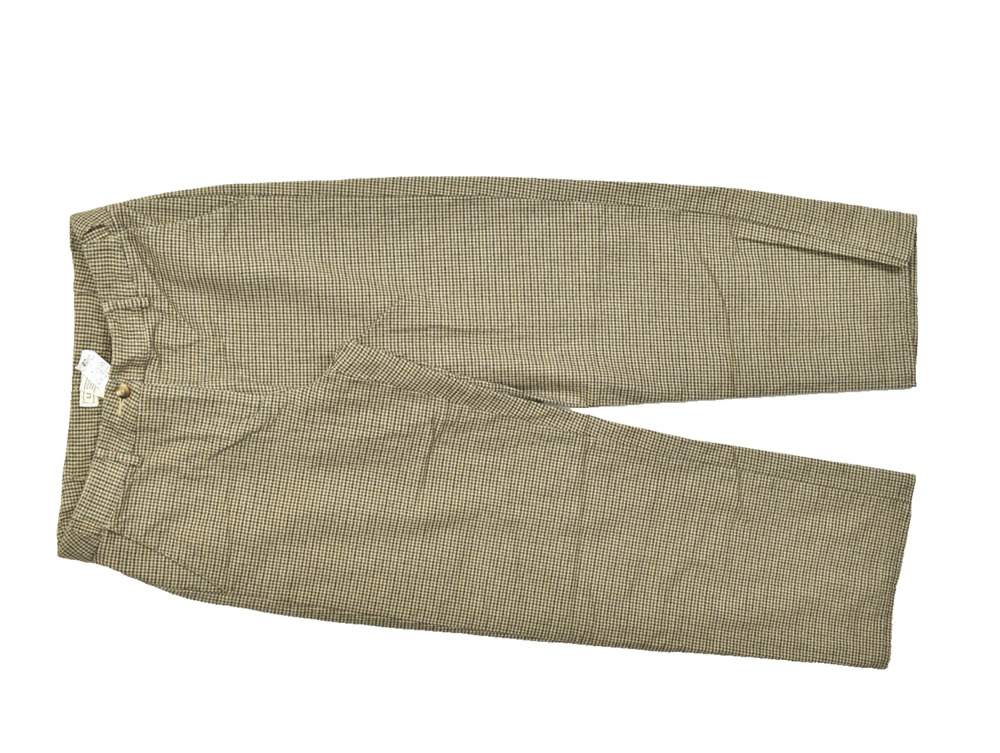 L.L. Bean Women's Size 8 Houndstooth Flat Front Straight Pants Brown Cotton